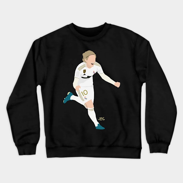 Luka Modric Real Madrid Crewneck Sweatshirt by jbsgrafico